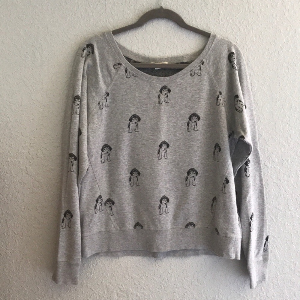 Forever 21 Grey Dog Sweatshirt